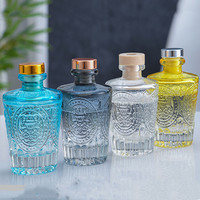Bouteille en verre vide recyclable de 150 ml pour diffuseur de parfum avec bouchon en liège, pour parfum d'intérieur, désodorisant et huiles essentielles