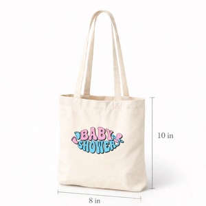 Sac fourre-tout en toile de coton à poignées en corde rayées, de qualité supérieure, moderne et réutilisable – Multifonctionnel pour le shopping, les cadeaux et la promotion - Product Image 1