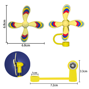 <strong>Funny</strong> Windmill <strong>Straw</strong> Cap Cover for 10MM Tumbler Custom Rubber <strong>Straw</strong> Accessories Wholesale Promotional 3D <strong>Straw</strong> Topper Gift Bulk - Product Image 4