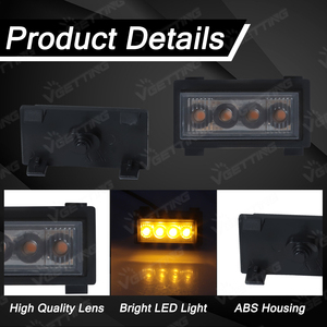Luce LED per Griglia Auto Accessorio Diretto dalla Fabbrica per Jeep Wrangler JL 2018 <span class=keywords><strong>2019</strong></span> 2020 2021 2022 2023 Lente Bianca Nera Fumé - Product Image 2