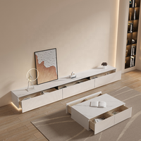 Ensembles de Meubles de Salon Supports TV avec Table Basse Meuble Télé Moderne Luxe Salon Console Multimédia Unité TV Bois