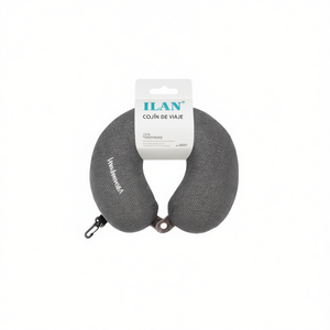 Cuscino da viaggio Ilan in memory foam con supporto per il collo per dormire comodamente in aereo e in auto, grigio 36031 - Product Image 2