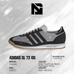 อาดิดาส Wmns SL72 OG'สีดำชาร์โคล' รองเท้าตาข่ายสไตล์เรโทรแบบผูกเชือก หัวรองเท้าทรงกลม ระบายอากาศได้ดี รองเท้าผ้าใบสไตล์สปริง - Product Image 6