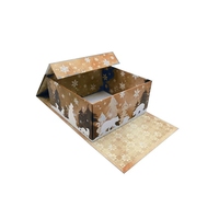 Boîtes en papier de Noël pliables personnalisées, boîte d'emballage magnétique pliable