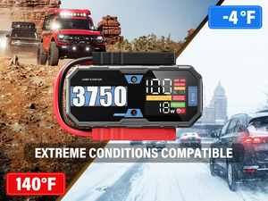 Démarreur de batterie de voiture portable, Power Bank, Booster de batterie multifonction 12V 2200A, Démarreur de voiture 10000mAh - Product Image 5