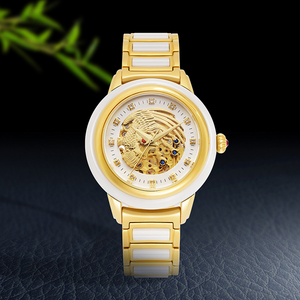 Reloj Dragon and Phoenix Luxury Original Couple Automatic <b>Mechanical</b> <b>Watch</b> Natural Jade Montre - Product Image 6