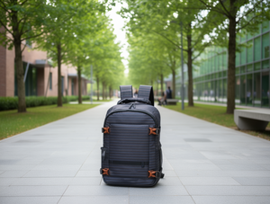 Zaino da uomo in tessuto Memory con strisce orizzontali 20-35L multifunzionale per tutte le stagioni - Product Image 2