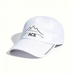 Gorra Deportiva Blanca de 5 Paneles con Estampado Gráfico ACE Mountain, Ligera, de Poliéster, Unisex, Casual, para Exteriores, con Visera Curva - Product Image 5