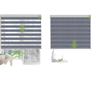Persianas Enrollables Zebra de Alta Calidad con Motor Eléctrico y Reducción de Ruido, Motorizadas, Inalámbricas, con Control Remoto, de Poliéster, para Dormitorio y Sala de Estar - Product Image 1