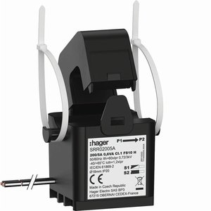 Trasformatore di corrente a nucleo diviso Hager 200 5A Classe 1 0.6VA FS10 H per monitoraggio elettrico - Product Image 1
