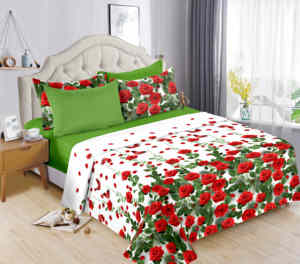 最低价格批发6pcs床单套装定制便宜床上用品套装高品质床单套装特大床 - Product Image 1