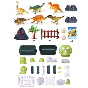Boîte de rangement interactive pour dinosaures d'intérieur, vente chaude 2026, jouets d'imitation pour enfants, jeux de rôle préscolaires, cuisine en plastique, <span class=keywords><strong>maison</strong></span> de jeu, dinosaure - Product Image 3