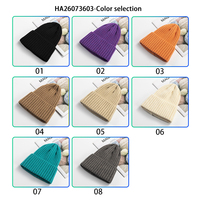 Bonnet tricoté unisexe personnalisé avec logo brodé, chaud pour l'hiver, bord côtelé extensible, vente en gros OEM