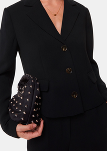 Usine OEM femmes printemps-automne court Blazer manteau col en V élégant bureau <span class=keywords><strong>veste</strong></span> à simple boutonnage manteau - Product Image 2