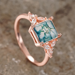 Anello Vintage con Zircone a Marquise per Donne, Gioiello Creativo e alla Moda - Product Image 1