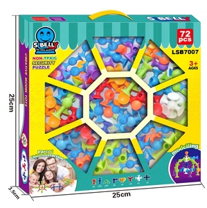 Ventouses en caoutchouc ventouses assemblées drôle Silicone bloc modèle Construction jouets ventouse ventouse éducatif bloc de construction jouet - Product Image 3