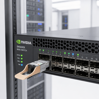QSFPDD 800G SR8 2*SR4 MMF MPO 100m Transceiver Optik dengan DDM Kompatibel dengan NVIDIA Mellanox Arista Cisco untuk Pusat Data AI