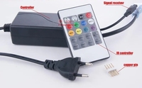 Mini Controlador RGB RF 5050-96, Regulador de Intensidad con Control Remoto Inalámbrico de 20 Teclas para Tira de Luz LED de 4 Pines