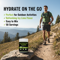 Complément Nutritionnel Sportif Saveur Citron Vert Anti-Déshydratation à Base d'Ingrédients Entièrement Naturels – Mélange d'Électrolytes en Poudre – Meilleure Vente