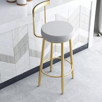 Mobilier de luxe, tabouret de Bar de Restaurant, fournisseur de cuisine nordique, chaise haute en or, comptoir en métal, fer, velours, tabourets de Bar