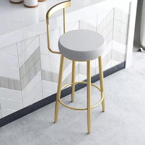 Taburete <span class=keywords><strong>de</strong></span> lujo para Bar y restaurante, mueble nórdico <span class=keywords><strong>de</strong></span> <span class=keywords><strong>cocina</strong></span> dorado, encimera <span class=keywords><strong>de</strong></span> silla alta <span class=keywords><strong>de</strong></span> Metal, hierro, terciopelo, <span class=keywords><strong>Taburetes</strong></span> <span class=keywords><strong>de</strong></span> Bar - Product Image 2