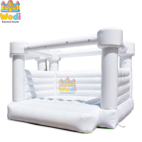 Brincolín Inflable para Bodas, Ecológico, Diseño de Columna Blanca de 4x4m, para Bodas de Lujo al Aire Libre