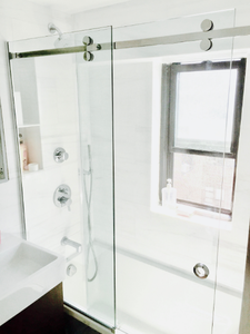 Kit pintu geser dapur tahan lama baja tahan karat dengan sistem pintu geser kaca dan aksesori perangkat keras - Product Image 6