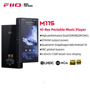 Lecteur de musique FiiO <span class=keywords><strong>M11S</strong></span> Snapdragon 660 avec double ES9038Q2M Hi-Res Android 10 5,0 pouces MP3 WiFi/MQA/Bluetooth 5.0, 15 heures d'autonomie - Product Image 2