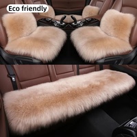 Coussin de siège en peau de mouton naturelle de haute qualité, en laine véritable, chaud et moelleux, vente en gros directe usine