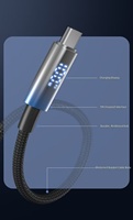 Câble de données tressé E-maiker Chip CTOC double Type-C avec affichage numérique 100W, charge rapide 60W et transfert de données
