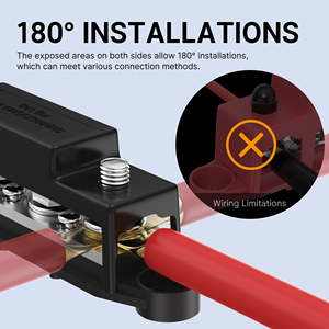 4 X 3/8"(M10) เสา 6 X # บล็อกขั้วต่อแบตเตอรี่แบบสกรู 8 ตัว บัสบาร์ 275A บล็อกจ่ายไฟ 12 โวลต์ - Product Image 6