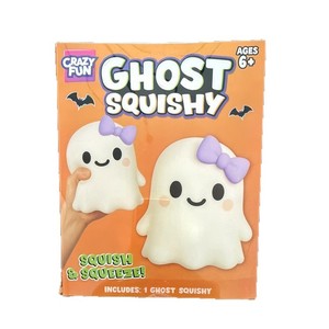 Juguete de Peluche de Fantasma Adorable en Blanco y Morado para Diversión al Apretar, Juego Sensorial e Ideas de Regalo de Halloween para Niños - Product Image 1