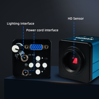 Mikroskop monokular 4K 60MP USB, kamera USB perbesaran 180X untuk penglihatan jelas dengan cincin cahaya dasar besar dan braket Universal