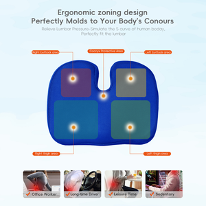 Coussin de siège de voiture ergonomique en mousse à mémoire de forme YUE RISE OEM pour bureau, avec support <span class=keywords><strong>lombaire</strong></span> et housse lavable - Product Image 2