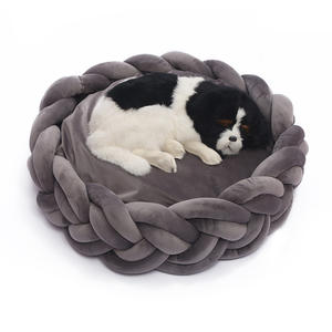 <span class=keywords><strong>Lit</strong></span> pour chien chat en polyester pp coton tressé innovant pour la fabrication à la main en gros - Product Image 5