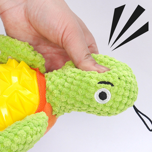 Fabricant de gros sac de jouets à mâcher en peluche TPR durable au design tortue classique pour chien - Product Image 6