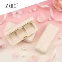 3 palettes de fards à paupières de luxe vides avec miroir, rechargeables, pour maquillage, blush, sourcils et correcteur, fini mat nude