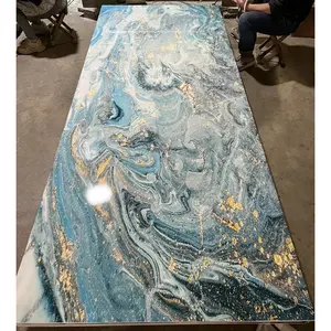 Wholesale Decorative Odorless 3D Printing Water Proof Uv Marble PVC Wall Panel Sheet