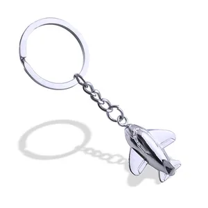 Oneway Wholesale Fashion 3D Mini Craft Travel Gift Metal Aircraft Key Chain Custom 3D Airplane Keychains