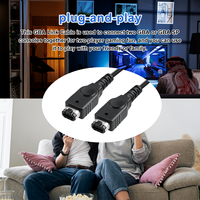 Câble de liaison SP mâle vers mâle filaire noir de 1,2 m/3,9 pieds, conducteur en cuivre pur pour jeu à 2 joueurs, compatible avec Gameboy Advance