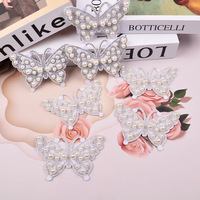 Boutons de manchette en résine avec impression par sublimation, motif papillon perlé, couleur et taille personnalisables, accessoires DIY, style japonais et coréen, quatre saisons SF