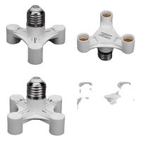 Adaptateur de douille de lampe E27 vers 3 E14 / E27 vers 4 E14, séparateur de douille de lampe, convertisseur à vis, support de lampe à induction, base de lampe