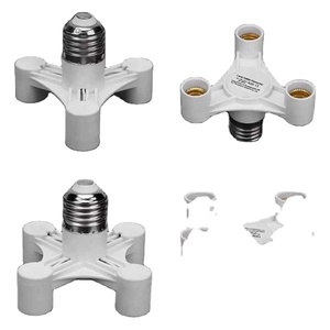 E27 Để 3 E14 / E27 Để 4 E14 Bóng Đèn Đầu Ánh Sáng Ổ Cắm Adapter Splitter Chuyển Đổi Vít Cảm Ứng Đèn Chủ Bóng Đèn Cơ Sở - Product Image 5