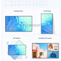 Pantalla Digital INGSCREEN con Rotación de 360 Grados, Formato Vertical y Horizontal, Kiosco de Señalización Digital, Pantalla Comercial Ultradelgada para Vestíbulo de Hotel