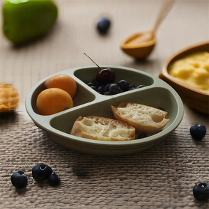 Ensemble d'assiettes modernes pour bébés et enfants avec séparateur et ventouse pour l'alimentation complémentaire - Product Image 4