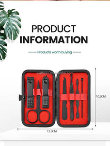 Juego de Manicura y Pedicura Profesional de 7 Piezas de Acero Inoxidable, Kit de Cortaúñas Multifunción para Viaje, en Caja, para Mujer - Product Image 6