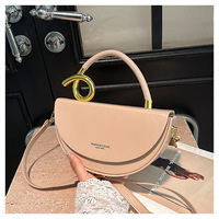 SH0059 Tas Selempang Wanita Kulit PU Desainer Elegan Grosir, Laris Manis, Bentuk Setengah Lingkaran, Portabel dan Tahan Air