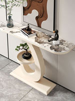Console d'entrée en ardoise de luxe léger, table décorative moderne pour la maison, mobilier pour hôtel et appartement, à placer contre le mur face à la porte