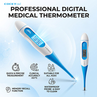 Termómetros para bebés con pantalla LCD grande, prueba rectal oral, termómetros digitales clínicos de Punta Flexible con lectura rápida y precisa
