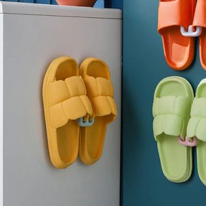 Wholesale Self-adhesive Bathroom Slipper <b>Rack</b> Simple Hook Toilet Drainage <b>Wall</b> <b>Mounted</b> Bedroom Storage <b>Shoe</b> Drying - Product Image 5